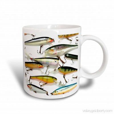 3dRose Fly fishing Lures, Ceramic Mug, 15-ounce 555441627